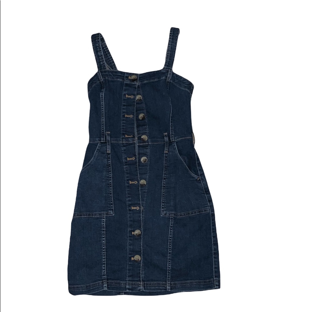 Button up jean dress